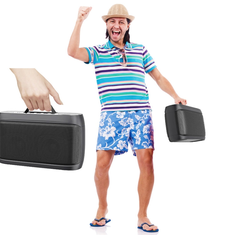 OneDer D1 60W Portable HiFi Bass Wireless Bluetooth Speaker, Support Hands-free / USB / AUX / TF (Grey) - free shipping - PMC Jewellery - Order now!