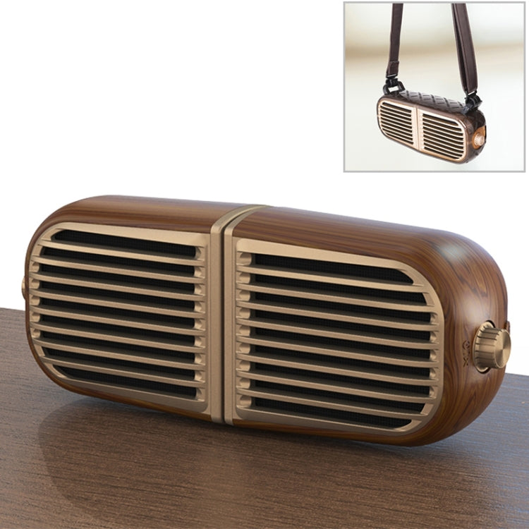Oneder V8 Magnetic Suction Pair Stereo Sound Box Wireless Bluetooth Speaker with Strap, Support Hands-free & TF Card & AUX & USB Drive(Bronze) - free shipping - PMC Jewellery - Order now!