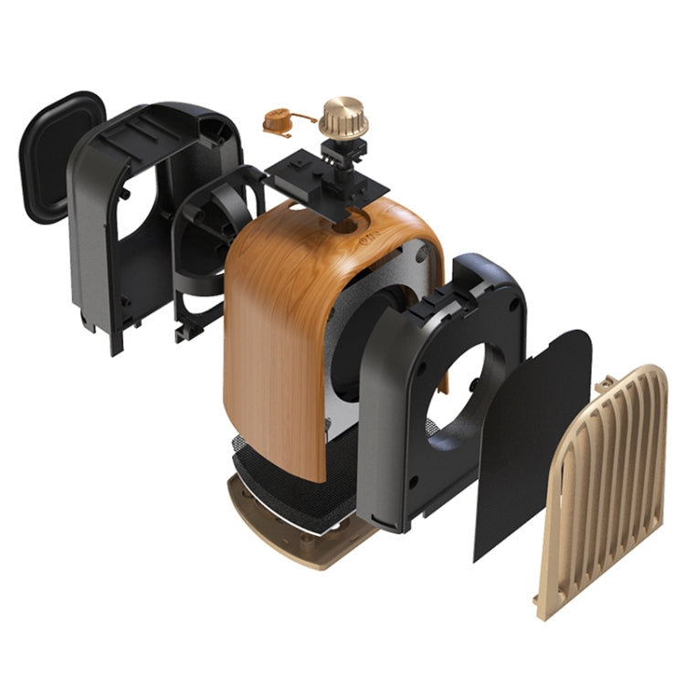 Oneder V8 Magnetic Suction Pair Stereo Sound Box Wireless Bluetooth Speaker with Strap, Support Hands-free & TF Card & AUX & USB Drive(Bronze) - free shipping - PMC Jewellery - Order now!