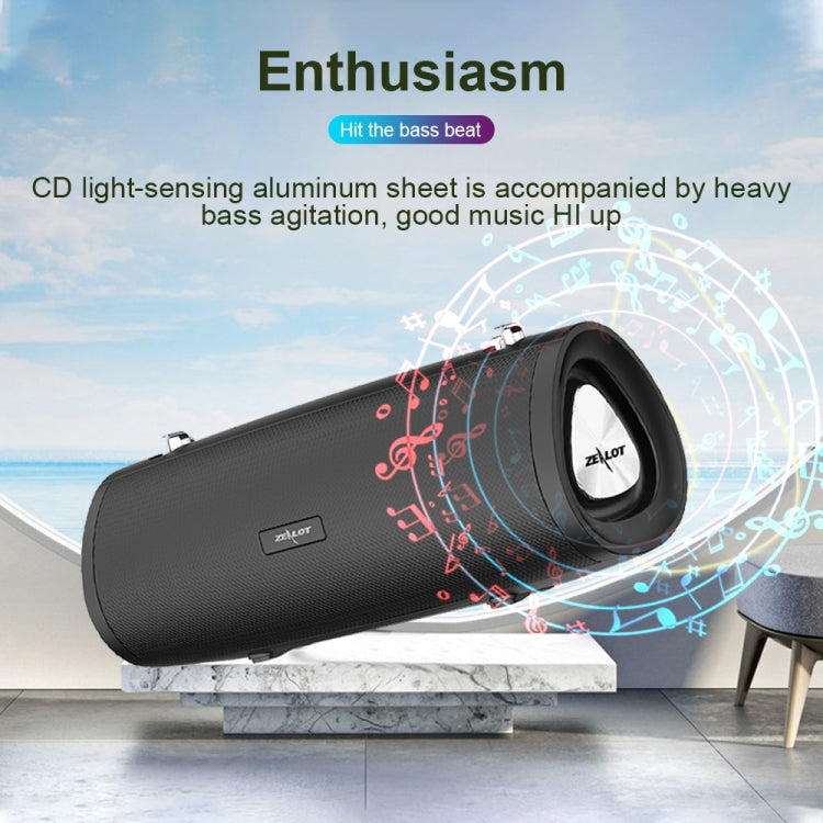 ZEALOT S39 Portable Subwoofer Wireless Bluetooth Speaker with Built-in Mic, Support Hands-Free Call & TF Card & AUX (Black) - free shipping - PMC Jewellery - Order now!