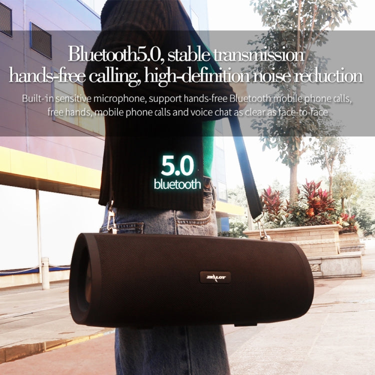 ZEALOT S39 Portable Subwoofer Wireless Bluetooth Speaker with Built-in Mic, Support Hands-Free Call & TF Card & AUX (Black) - free shipping - PMC Jewellery - Order now!