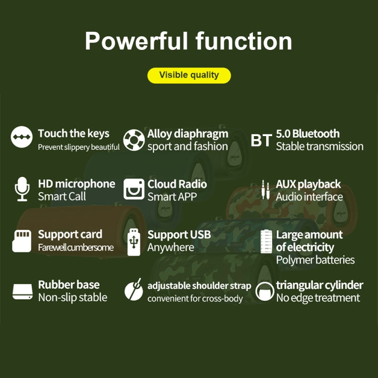 ZEALOT S39 Portable Subwoofer Wireless Bluetooth Speaker with Built-in Mic, Support Hands-Free Call & TF Card & AUX (Black) - free shipping - PMC Jewellery - Order now!