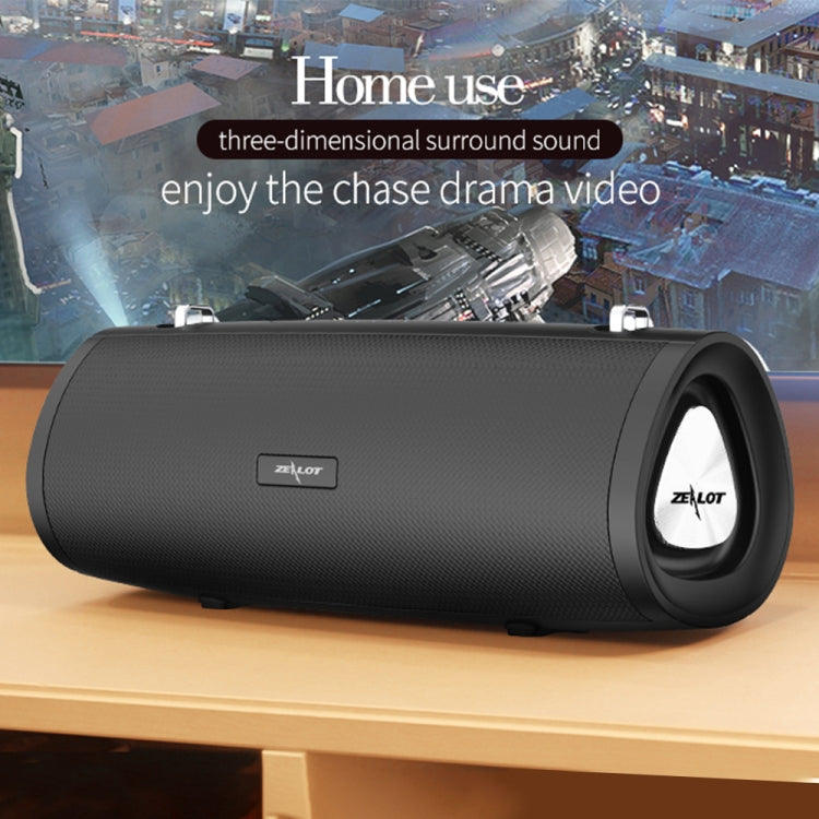 ZEALOT S39 Portable Subwoofer Wireless Bluetooth Speaker with Built-in Mic, Support Hands-Free Call & TF Card & AUX (Black) - free shipping - PMC Jewellery - Order now!