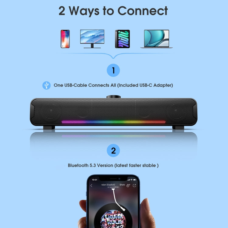 L16 Outdoor Portable RGB Light HiFi USB Bluetooth Wireless Speaker(Black) - free shipping - PMC Jewellery - Order now!