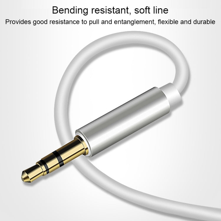 8 Pin to 3.5mm AUX Audio Adapter Cable, Length: 1m (White) - free shipping - PMC Jewellery - Order now!