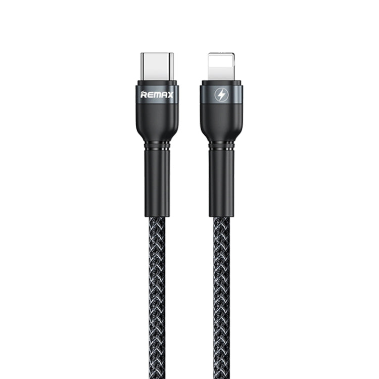 REMAX RC-171 Jany Series 1m PD20W USB to 8 Pin Aluminum Alloy Braid Fast Charging Data Cable (Black) - free shipping - PMC Jewellery - Order now!