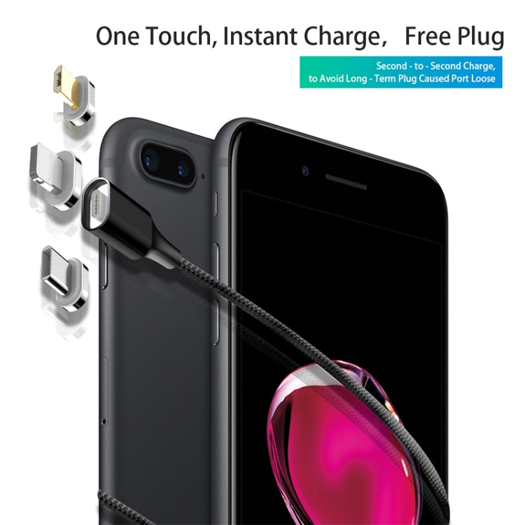 M11 5A USB to 8 Pin Nylon Braided Magnetic Data Cable, Cable Length: 2m (Black) - Charging Cable & Head by PMC Jewellery | Online Shopping South Africa | PMC Jewellery | Buy Now Pay Later Mobicred