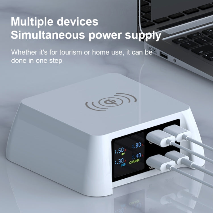 F96 100W USB x3 + PD Multi-function Smart Wireless Charger Charging Station - Multifunction Charger by PMC Jewellery | Online Shopping South Africa | PMC Jewellery | Buy Now Pay Later Mobicred
