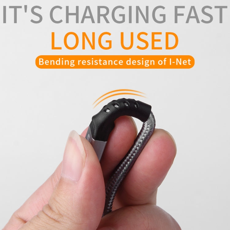IVON CA89 2.1A USB to 8 Pin Braid Fast Charge Data Cable, Cable Length: 1m(Grey) - free shipping - PMC Jewellery - Order now!