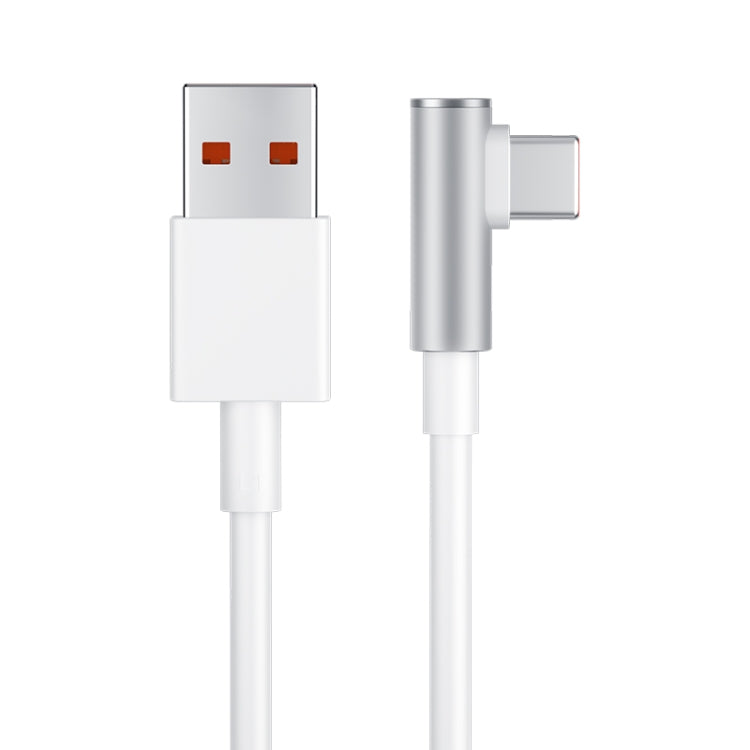 Original Xiaomi 6A USB to USB-C / Type-C 90 Degree Elbow Fast Charging Data Cable, Length: 1.5m - USB-C & Type-C Cable by Xiaomi | Online Shopping South Africa | PMC TechLife | Buy Now Pay Later Mobicred