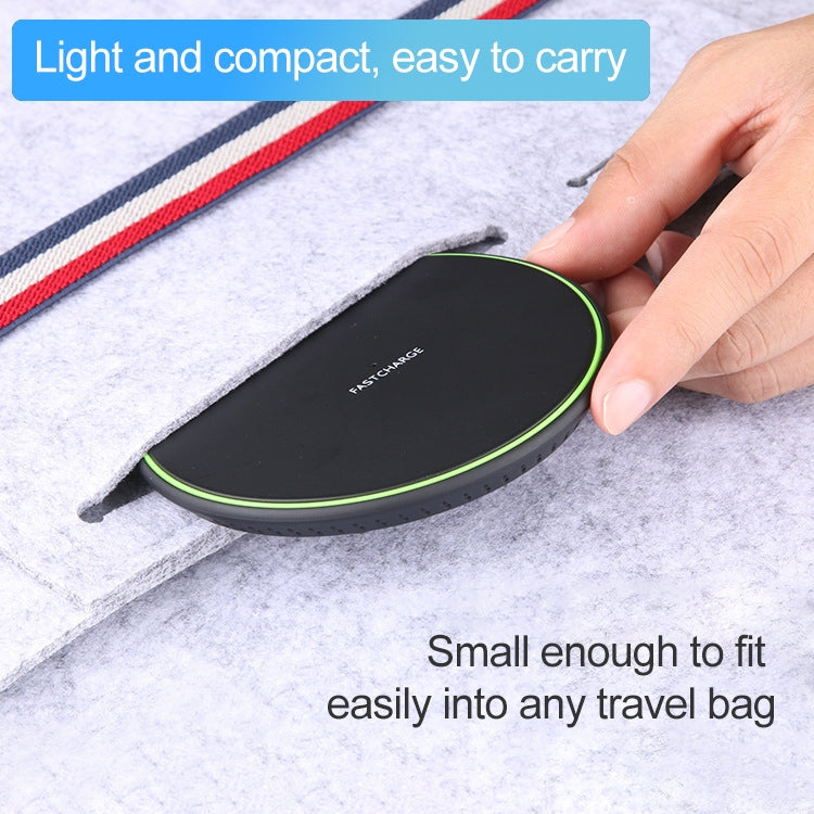 KD-1 Ultra-thin 10W Normal Charging Wireless Charger (Black) - free shipping - PMC Jewellery - Order now!