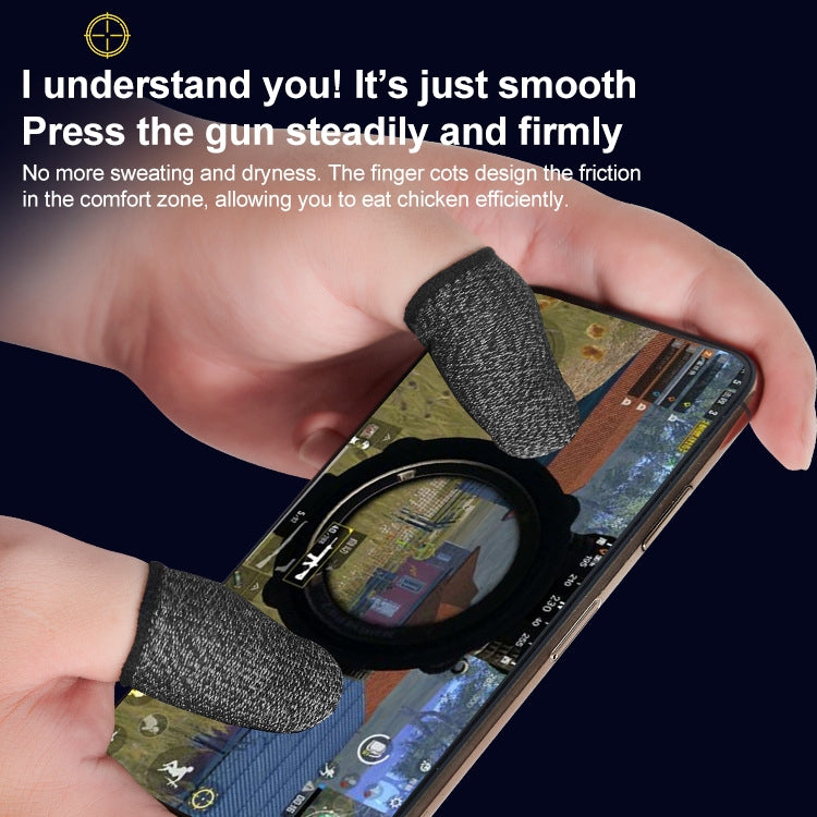 1 Pair Carbon Fiber Touchscreen Anti-slip Anti-sweat Gaming Finger Cover for Thumb / Index Finger (Grey) - Gaming Finger Sleeves by PMC TechLife | Online Shopping South Africa | PMC TechLife
