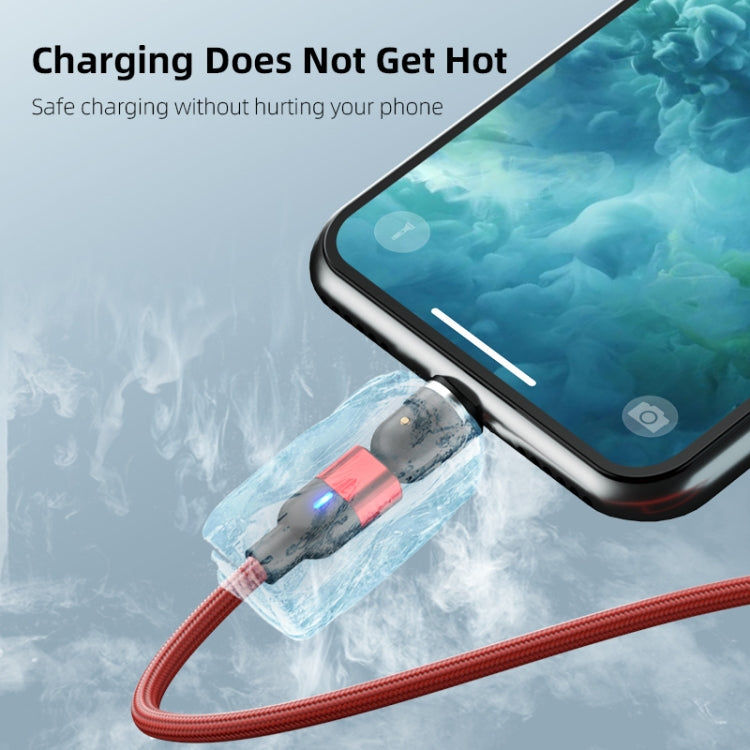 2m 3A Output 3 in 1 USB to 8 Pin + USB-C / Type-C + Micro USB 540 Degree Rotating Magnetic Data Sync Charging Cable(Black) - free shipping - PMC Jewellery - Order now!
