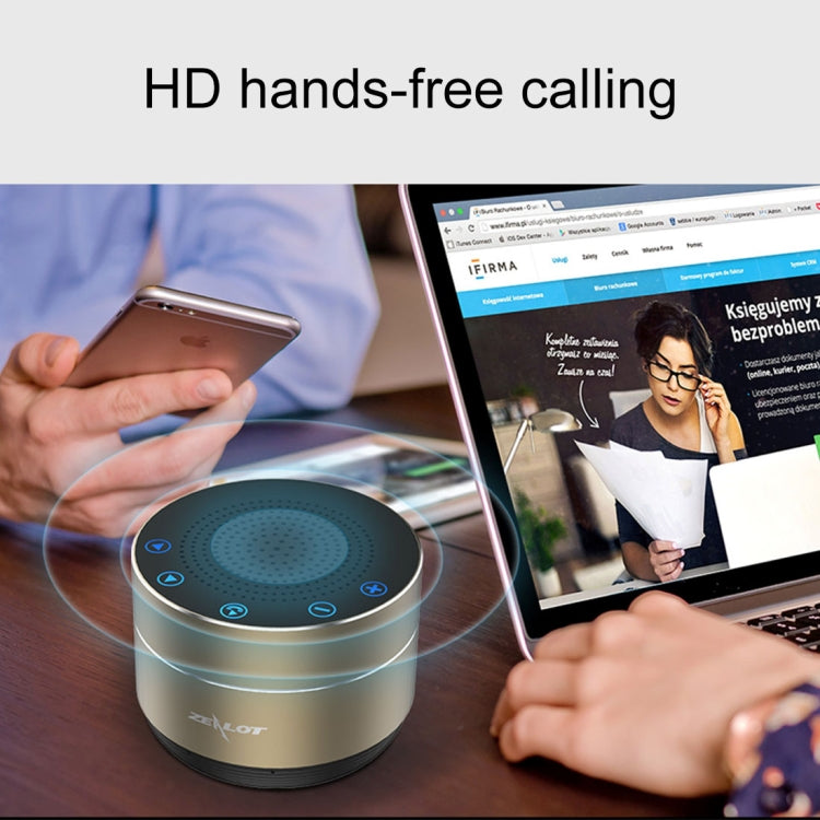 ZEALOT S19 3D Surround Bass Stereo Touch Control Bluetooth V4.2+EDR Speaker, Support AUX, TF Card, For iPhone, Samsung, Huawei, Xiaomi, HTC and Other Smartphones, Bluetooth Distance: about 10m (Black) - free shipping - PMC Jewellery - Order now!