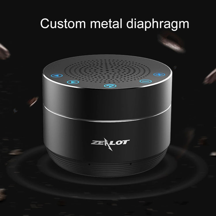 ZEALOT S19 3D Surround Bass Stereo Touch Control Bluetooth V4.2+EDR Speaker, Support AUX, TF Card, For iPhone, Samsung, Huawei, Xiaomi, HTC and Other Smartphones, Bluetooth Distance: about 10m (Black) - free shipping - PMC Jewellery - Order now!