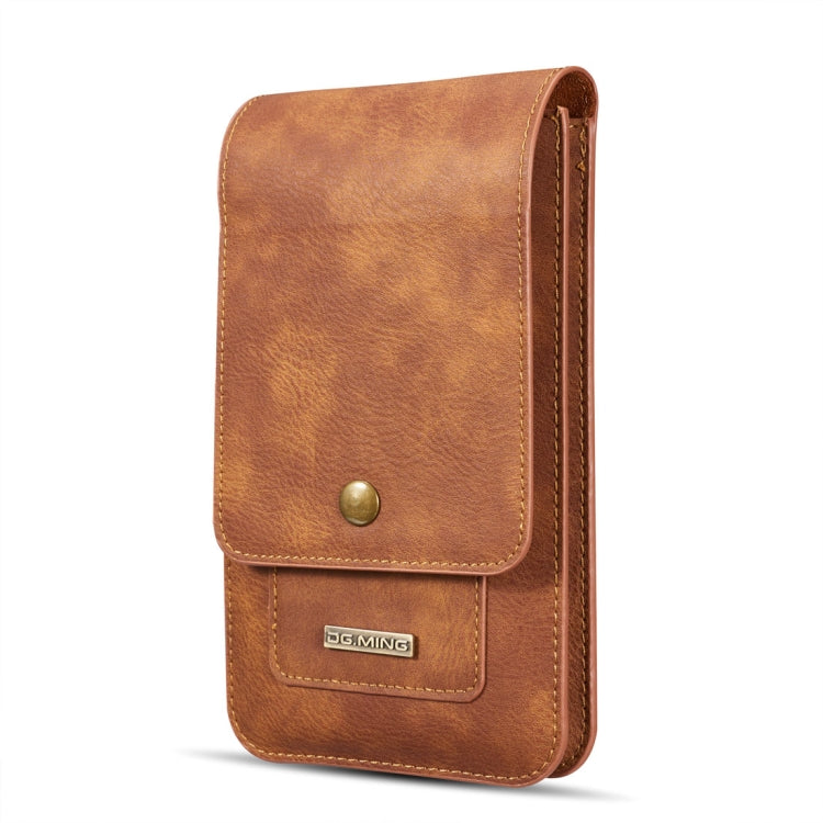 DG.MING Universal Cowskin Leather Protective Case Bag Waist Bag with Card Slots & Hook - More iPhone Cases by DG.MING | Online Shopping South Africa | PMC TechLife | Buy Now Pay Later Mobicred