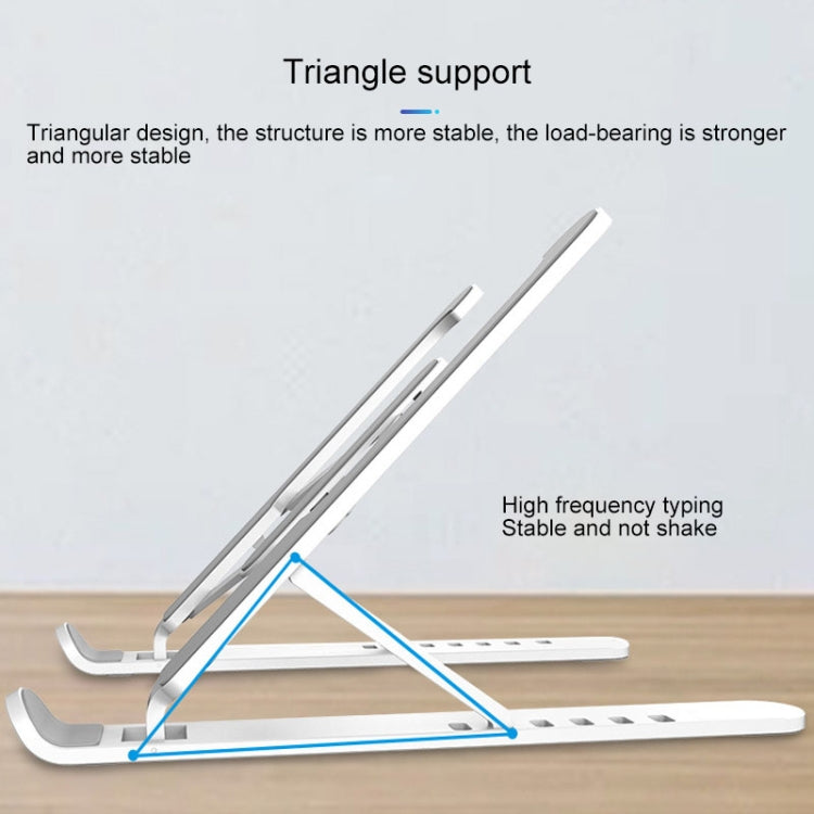YMB1028 Portable Folding Desktop Holder Bracket for Laptop / Tablet(Silver) - MacBook Holder by PMC Jewellery | Online Shopping South Africa | PMC Jewellery | Buy Now Pay Later Mobicred