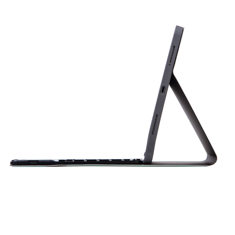 X-11BC Skin Plain Texture Detachable Bluetooth Keyboard Tablet Case for iPad Pro 11 inch 2020 / 2018, with Touchpad & Pen Slot(Dark Green) - For iPad Pro by PMC TechLife | Online Shopping South Africa | PMC TechLife