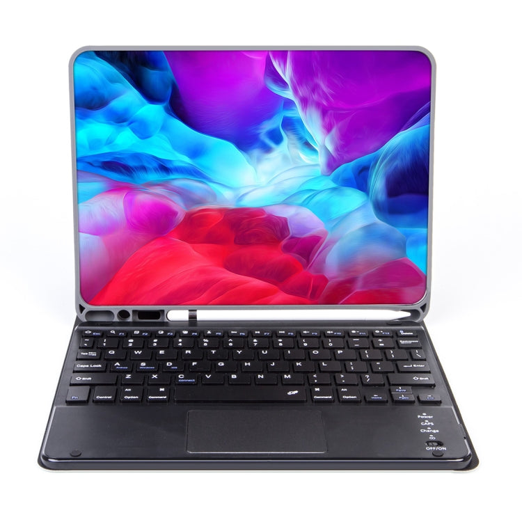 X-11BC Skin Plain Texture Detachable Bluetooth Keyboard Tablet Case for iPad Pro 11 inch 2020 / 2018, with Touchpad & Pen Slot(Pink) - For iPad Pro by PMC TechLife | Online Shopping South Africa | PMC TechLife