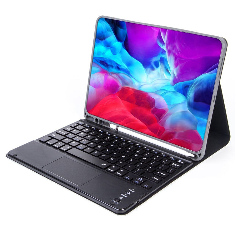 X-11BC Skin Plain Texture Detachable Bluetooth Keyboard Tablet Case for iPad Pro 11 inch 2020 / 2018, with Touchpad & Pen Slot(Light Purple) - For iPad Pro by PMC TechLife | Online Shopping South Africa | PMC TechLife