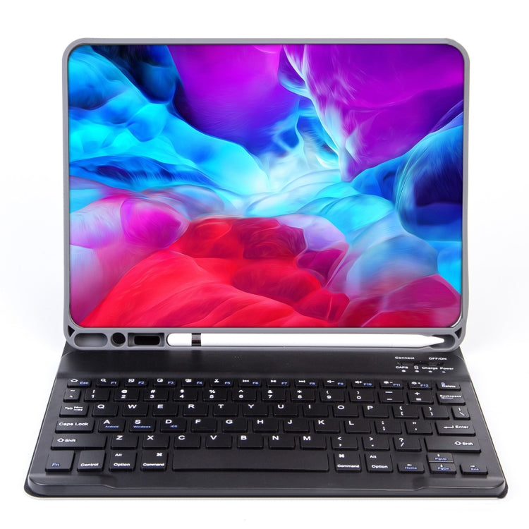 X-11B Skin Plain Texture Detachable Bluetooth Keyboard Tablet Case for iPad Pro 11 inch 2020 / 2018, with Pen Slot (Light Purple) - For iPad Pro by PMC TechLife | Online Shopping South Africa | PMC TechLife