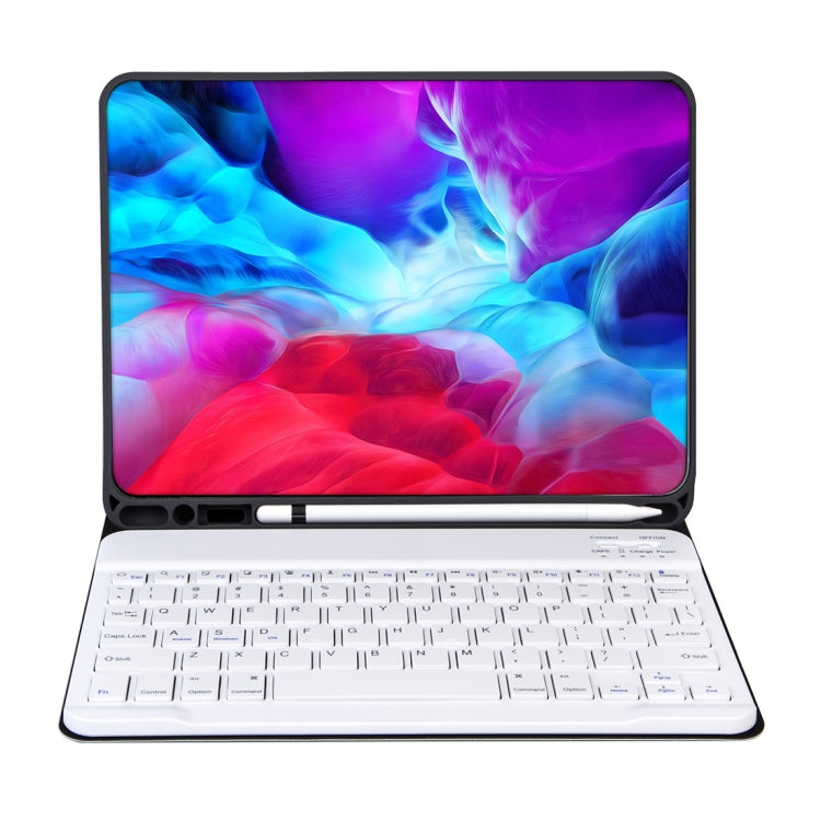 X-11B Skin Plain Texture Detachable Bluetooth Keyboard Tablet Case for iPad Pro 11 inch 2020 / 2018, with Pen Slot (Light Purple) - For iPad Pro by PMC TechLife | Online Shopping South Africa | PMC TechLife