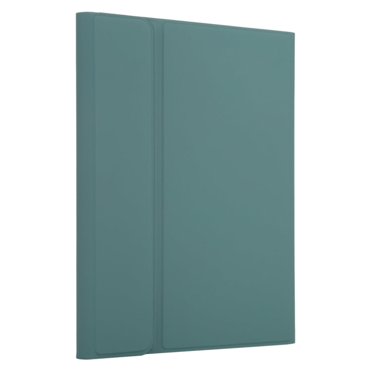 TG11B Detachable Bluetooth White Keyboard + Microfiber Leather Tablet Case for iPad Pro 11 inch (2020), with Pen Slot & Holder (Dark Green) - For iPad Pro by PMC TechLife | Online Shopping South Africa | PMC TechLife