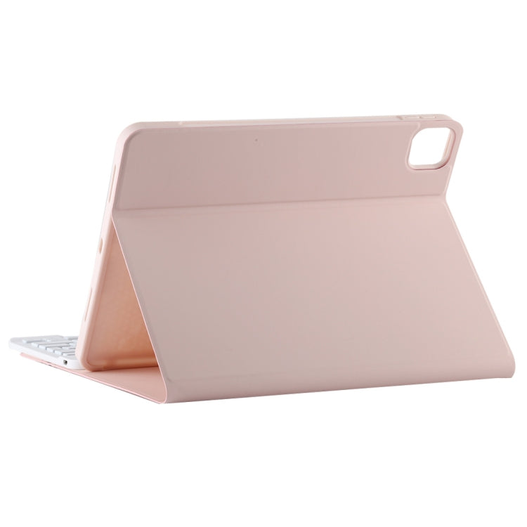 TG11BS Detachable Bluetooth White Keyboard Microfiber Leather Tablet Case for iPad Pro 11 inch (2020), with Backlight & Pen Slot & Holder (Pink) - For iPad Pro by PMC TechLife | Online Shopping South Africa | PMC TechLife