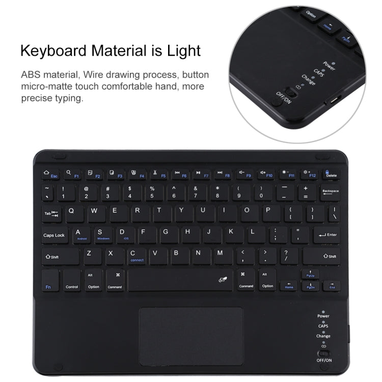 TG-102BC Detachable Bluetooth Black Keyboard + Microfiber Leather Tablet Case for iPad 10.2 inch / iPad Air (2019), with Touch Pad & Pen Slot & Holder(Dark Green) - For iPad Air by PMC TechLife | Online Shopping South Africa | PMC TechLife