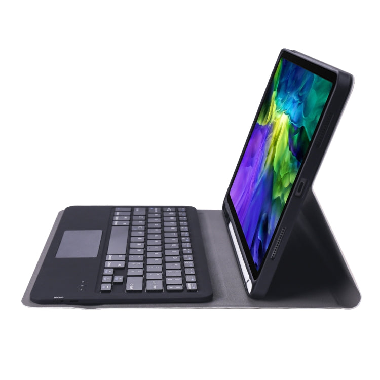 A11B-A 2020 Ultra-thin ABS Detachable Bluetooth Keyboard Tablet Case for iPad Pro 11 2022 / 2021 / Air4 / Air5, with Touchpad & Pen Slot & Holder (Rose Gold) - For iPad Pro by PMC Jewellery | Online Shopping South Africa | PMC Jewellery | Buy Now Pay Later Mobicred
