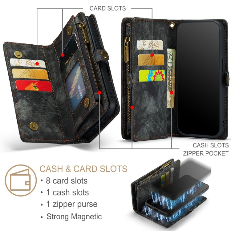 For iPhone XS Max CaseMe Detachable Multifunctional Horizontal Flip Leather Case with Card Slot & Holder & Zipper Wallet & Photo Frame (Black) - More iPhone Cases by CaseMe | Online Shopping South Africa | PMC Jewellery | Buy Now Pay Later Mobicred