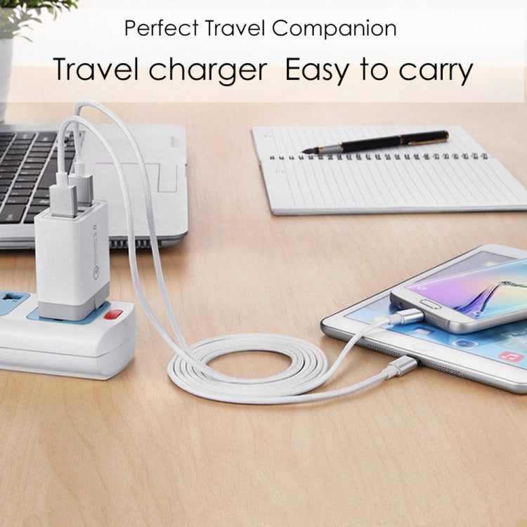 AR-QC-03 2.1A 3 USB Ports Quick Charger Travel Charger, US Plug (Orange) - USB Charger by PMC Jewellery | Online Shopping South Africa | PMC Jewellery | Buy Now Pay Later Mobicred
