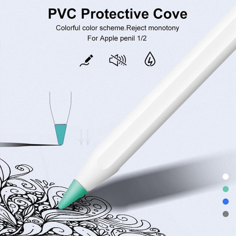 4 PCS Non-slip Mute Wear-resistant Nib Cover for Apple Pencil 1 / 2 (Dark Blue) - Pencil Accessories by PMC Jewellery | Online Shopping South Africa | PMC Jewellery | Buy Now Pay Later Mobicred