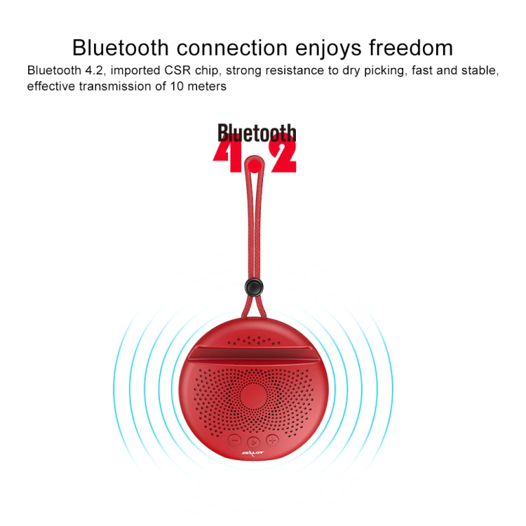 ZEALOT S24 Portable Stereo Bluetooth Speaker with Lanyard & Mobile Card Slot Holder, Supports Hands-free Call & TF Card (Black) - free shipping - PMC Jewellery - Order now!