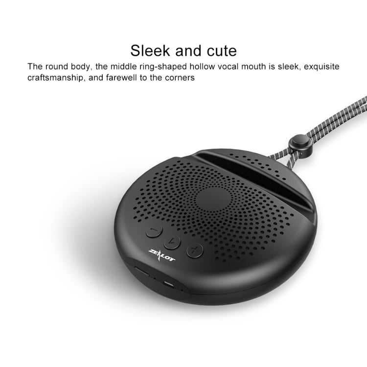 ZEALOT S24 Portable Stereo Bluetooth Speaker with Lanyard & Mobile Card Slot Holder, Supports Hands-free Call & TF Card (Red) - free shipping - PMC Jewellery - Order now!