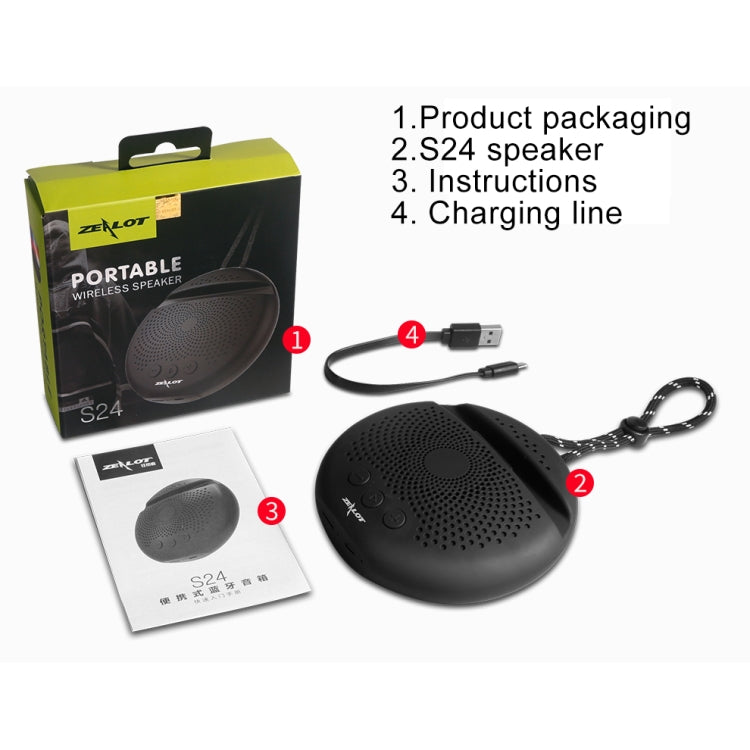 ZEALOT S24 Portable Stereo Bluetooth Speaker with Lanyard & Mobile Card Slot Holder, Supports Hands-free Call & TF Card (Red) - free shipping - PMC Jewellery - Order now!