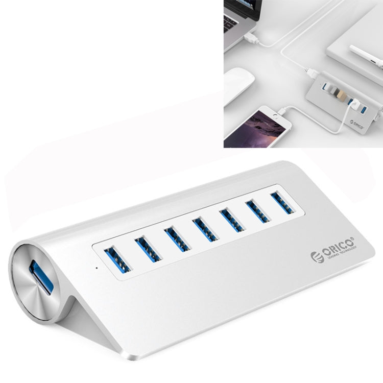 ORICO M3H7-V1 Aluminum Alloy 7 USB 3.0 Ports HUB with 30W Power Adapter - free shipping - PMC Jewellery - Order now!