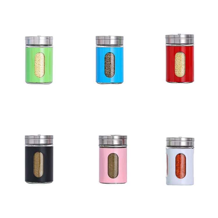 Stainless Steel Lid Glass Seasoning Jar Kitchen Supplies (Blue) - Condiment Bottles & Hip Flasks by PMC TechLife | Online Shopping South Africa | PMC TechLife | Buy Now Pay Later Mobicred