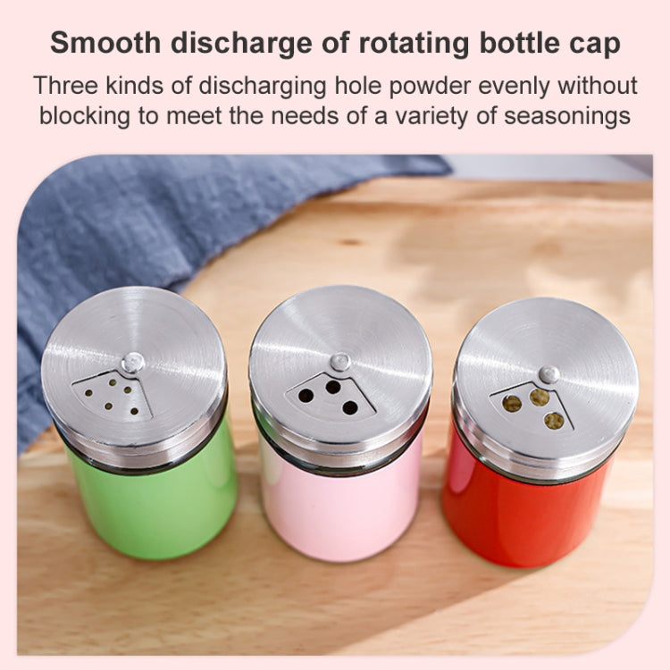 Stainless Steel Lid Glass Seasoning Jar Kitchen Supplies (Pink) - Condiment Bottles & Hip Flasks by PMC TechLife | Online Shopping South Africa | PMC TechLife | Buy Now Pay Later Mobicred