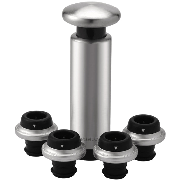 Original Xiaomi Youpin CircleJoy Stainless Steel Red Wine Preservation Stopper Set, Style: 4 Stoppers in One Pump - Bottle Stopper by Xiaomi Youpin | Online Shopping South Africa | PMC TechLife | Buy Now Pay Later Mobicred