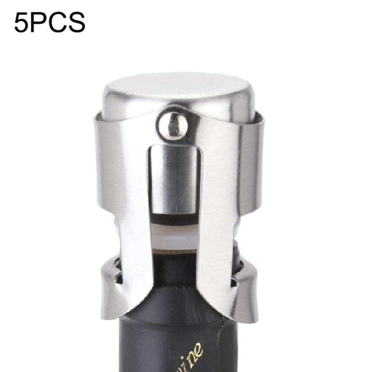 5 PCS Novel Stainless Steel Champagne Wine Bottle Stopper (Silver) - free shipping - PMC TechLife - Order now!