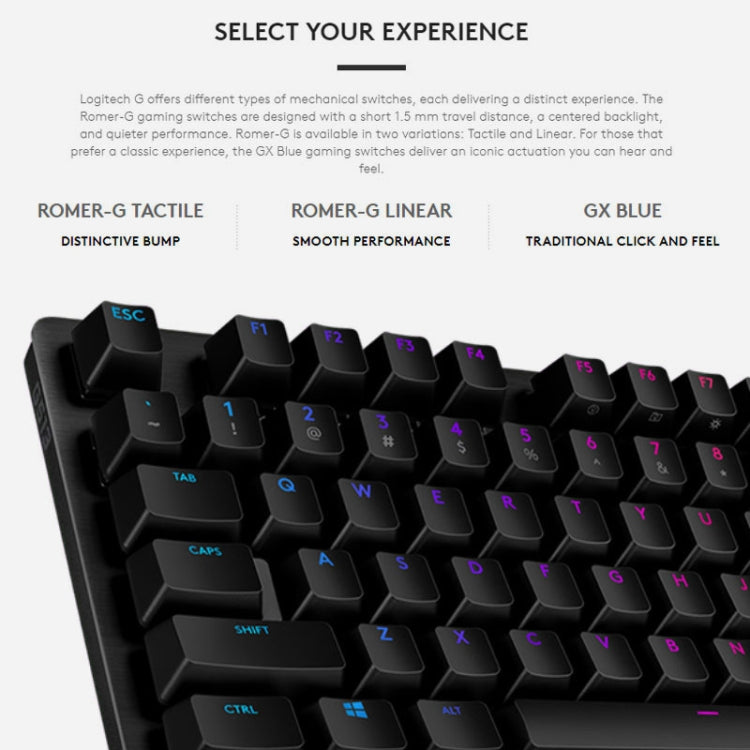 Logitech G512 RGB C-axis Mechanical Wired Gaming Keyboard, Length: 1.8m (Black) - free shipping - PMC Jewellery - Order now!
