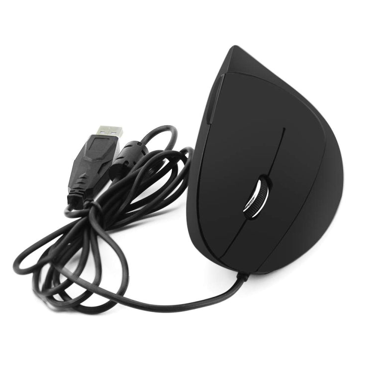 CM0093 Wired Version 2.4GHz Three-button Vertical Mouse for Left-hand, Resolution: 1000DPI / 1200DPI / 1600DPI, Cable Length���1.7m(Black) - Wired Mice by PMC TechLife | Online Shopping South Africa | PMC TechLife | Buy Now Pay Later Mobicred