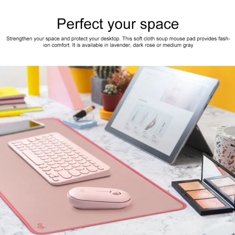 Logitech Keyboard Mouse Desk Mat Pad (Grey) - free shipping - PMC Jewellery - Order now!