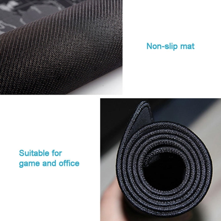 Extended Large Anti-Slip World Map Pattern Soft Rubber Smooth Cloth Surface Game Mouse Pad Keyboard Mat, Size: 60 x 30cm - Mouse Pads by PMC TechLife | Online Shopping South Africa | PMC TechLife
