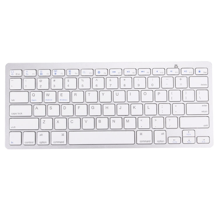 BK-3001 Bluetooth Wireless 78 Keys Ultrathin Keyboard for Windows / iPad / iPhone(Silver) - Wireless Keyboard by PMC TechLife | Online Shopping South Africa | PMC TechLife | Buy Now Pay Later Mobicred