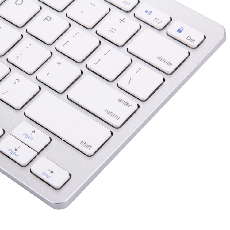 BK-3001 Bluetooth Wireless 78 Keys Ultrathin Keyboard for Windows / iPad / iPhone(Silver) - Wireless Keyboard by PMC TechLife | Online Shopping South Africa | PMC TechLife | Buy Now Pay Later Mobicred