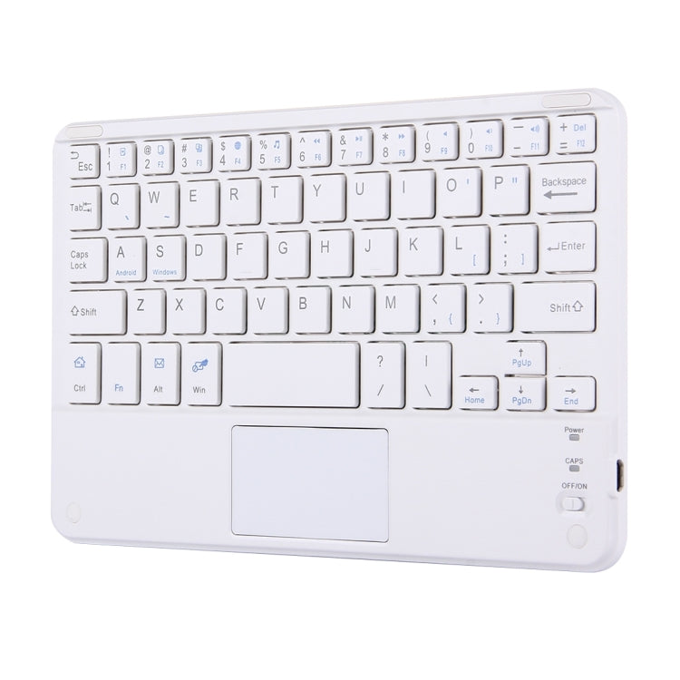 Bluetooth Wireless Keyboard with Touch Panel, Compatible with All Android & Windows 9 inch Tablets with Bluetooth Functions(White) - Universal Keyboard by PMC TechLife | Online Shopping South Africa | PMC TechLife | Buy Now Pay Later Mobicred