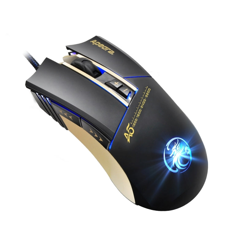 Apedra iMICE A5 High Precision Gaming Mouse LED four color controlled breathing light USB 7 Buttons 3200 DPI Wired Optical Gaming Mouse for Computer PC Laptop(Black) - Wired Mice by iMICE | Online Shopping South Africa | PMC TechLife | Buy Now Pay Later Mobicred