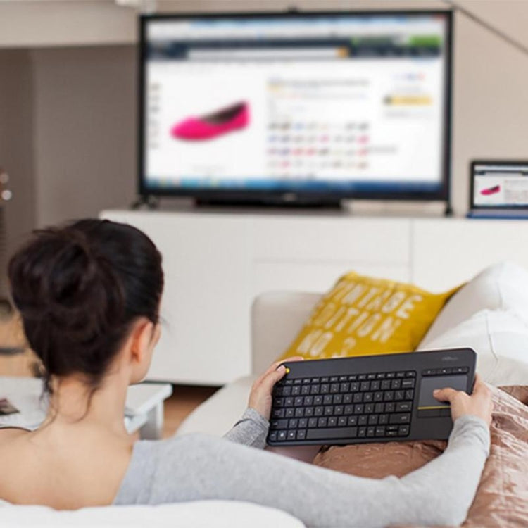 Logitech K400 Plus 2.4GHz Wireless Touch Control Keyboard, Wireless Range: 10m (Black) - free shipping - PMC Jewellery - Order now!